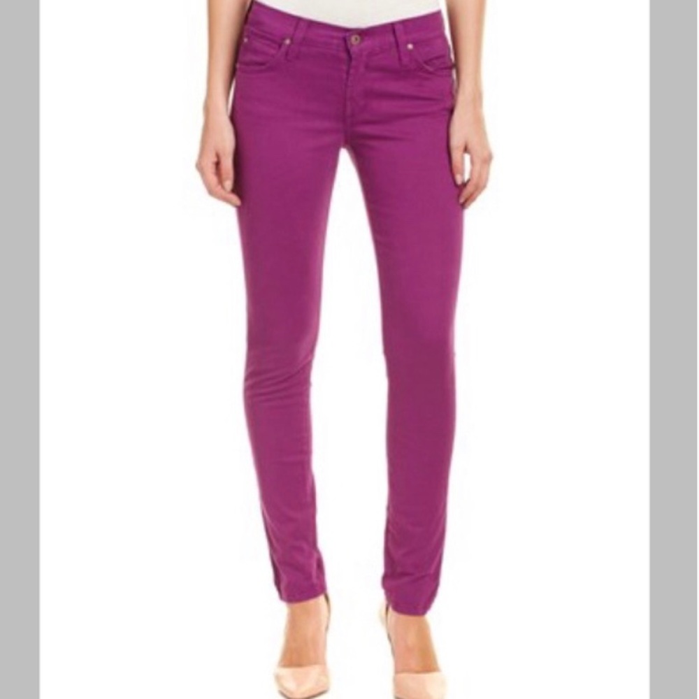 White House Black Market Slim Ankle Purple Jeans